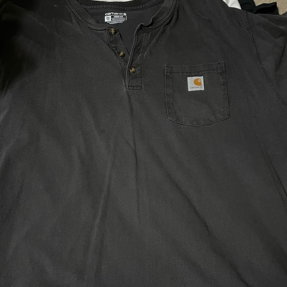 Carhartt Men's Dark Gray Long Sleeve Henley